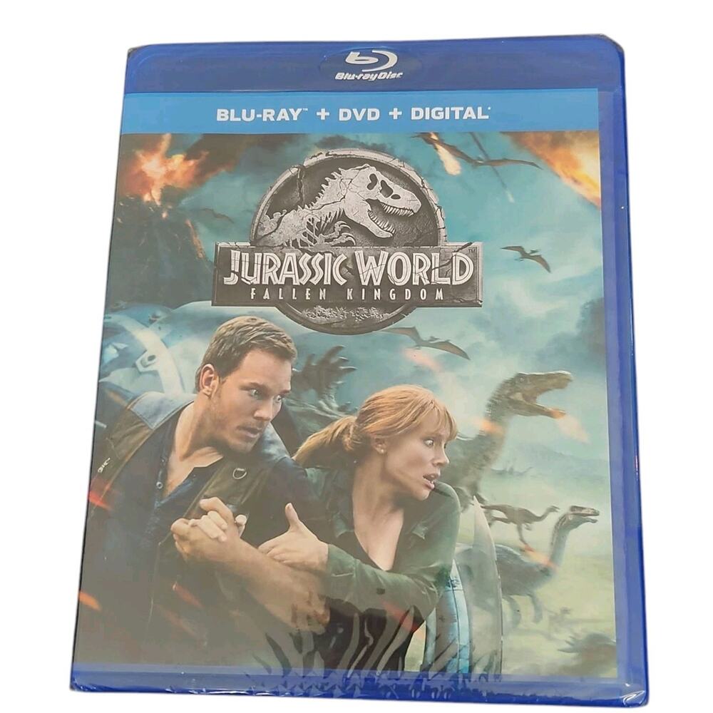 JURASSIC  FALLEN KINGDOM BLU RAY MOVIE NEW SEALED DINOSAUR ACTION